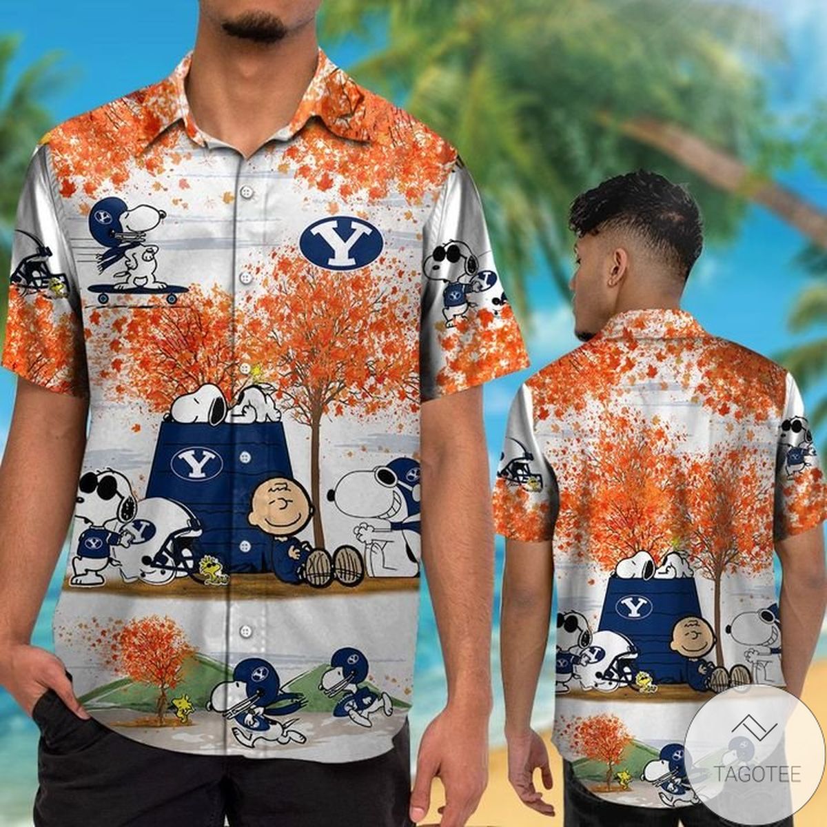 Byu Cougars Snoopy Autumn Hawaiian Shirt