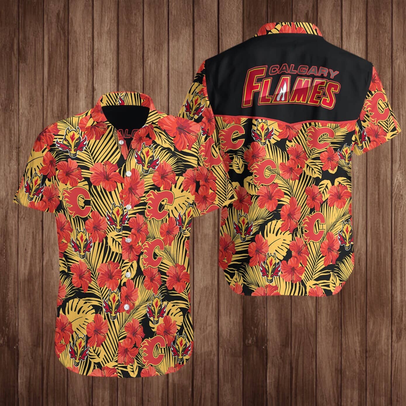 Calgary Flames Hockey Hawaiian Shirt Summer Button Up