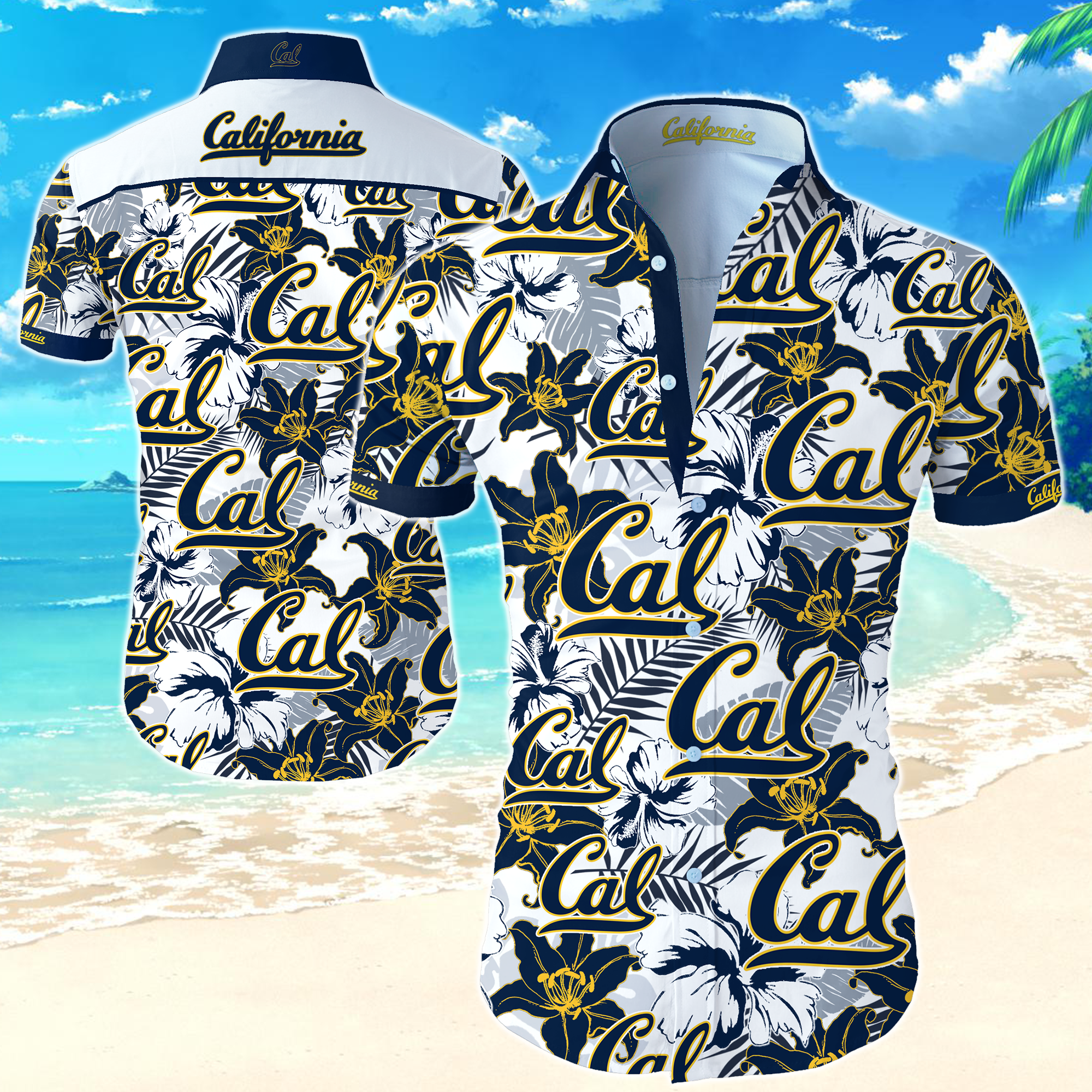 California Golden Bears Hawaiian Shirt Summer Button Up