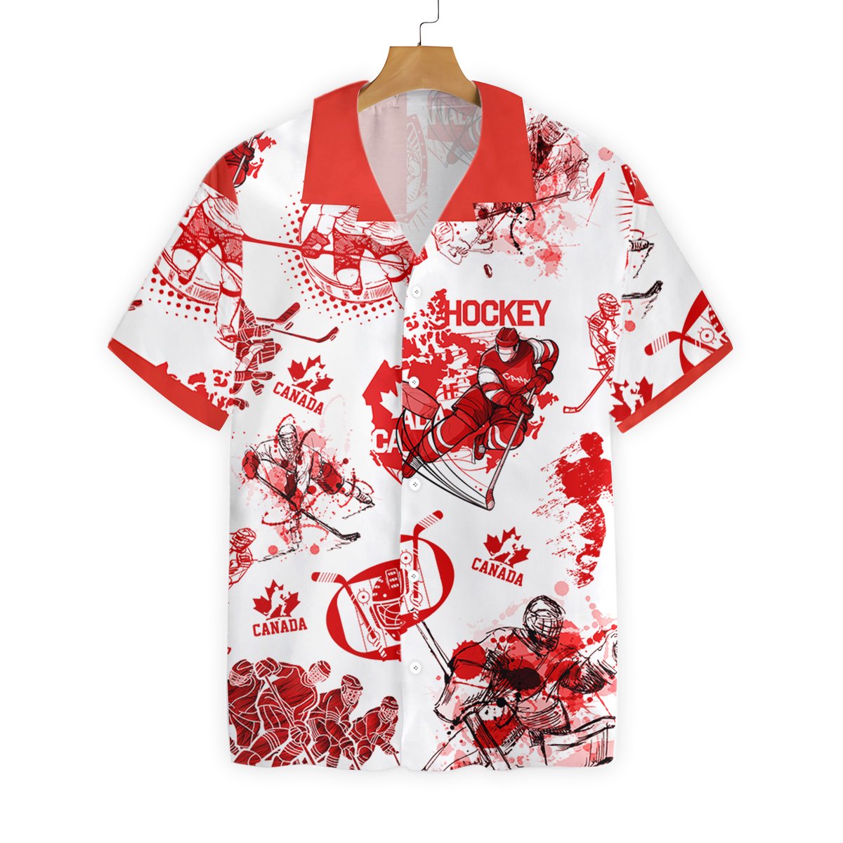 Canada Hockey Hawaiian Shirt