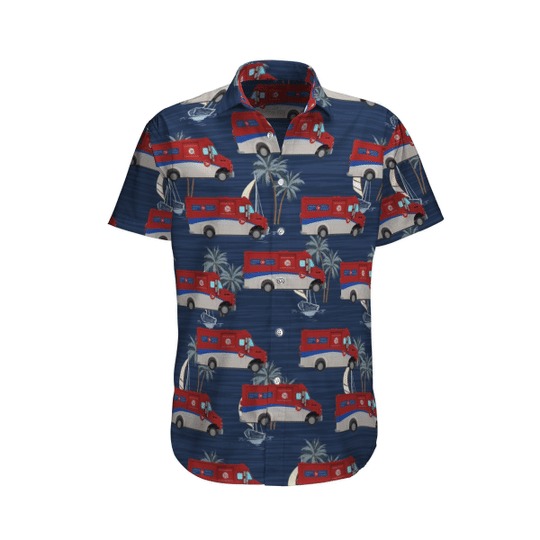 Canada Post Delivery Truck Hawaiian Shirt