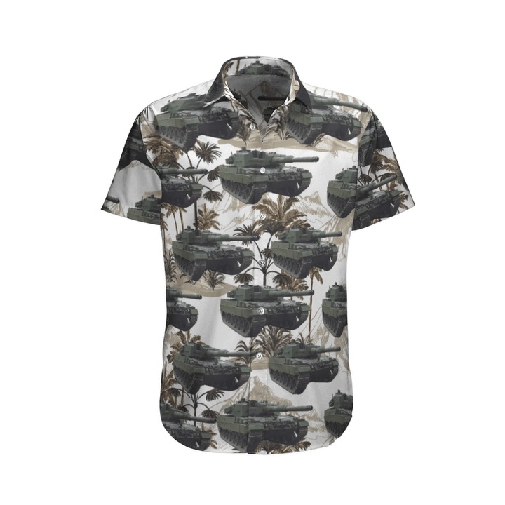 Canadian Army Leopard 2A4 Tank Hawaiian Shirt