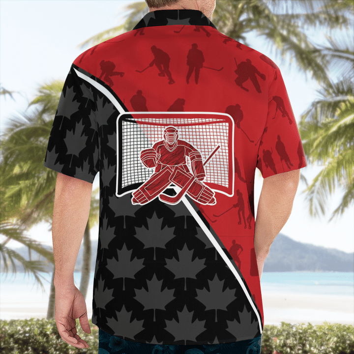 Canadian Ice Hockey Player Hawaiian Shirt