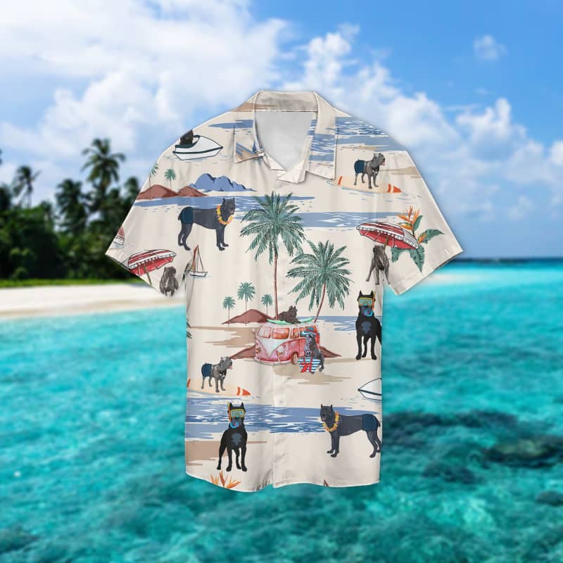 Cane Corso Beach Hawaiian Shirt