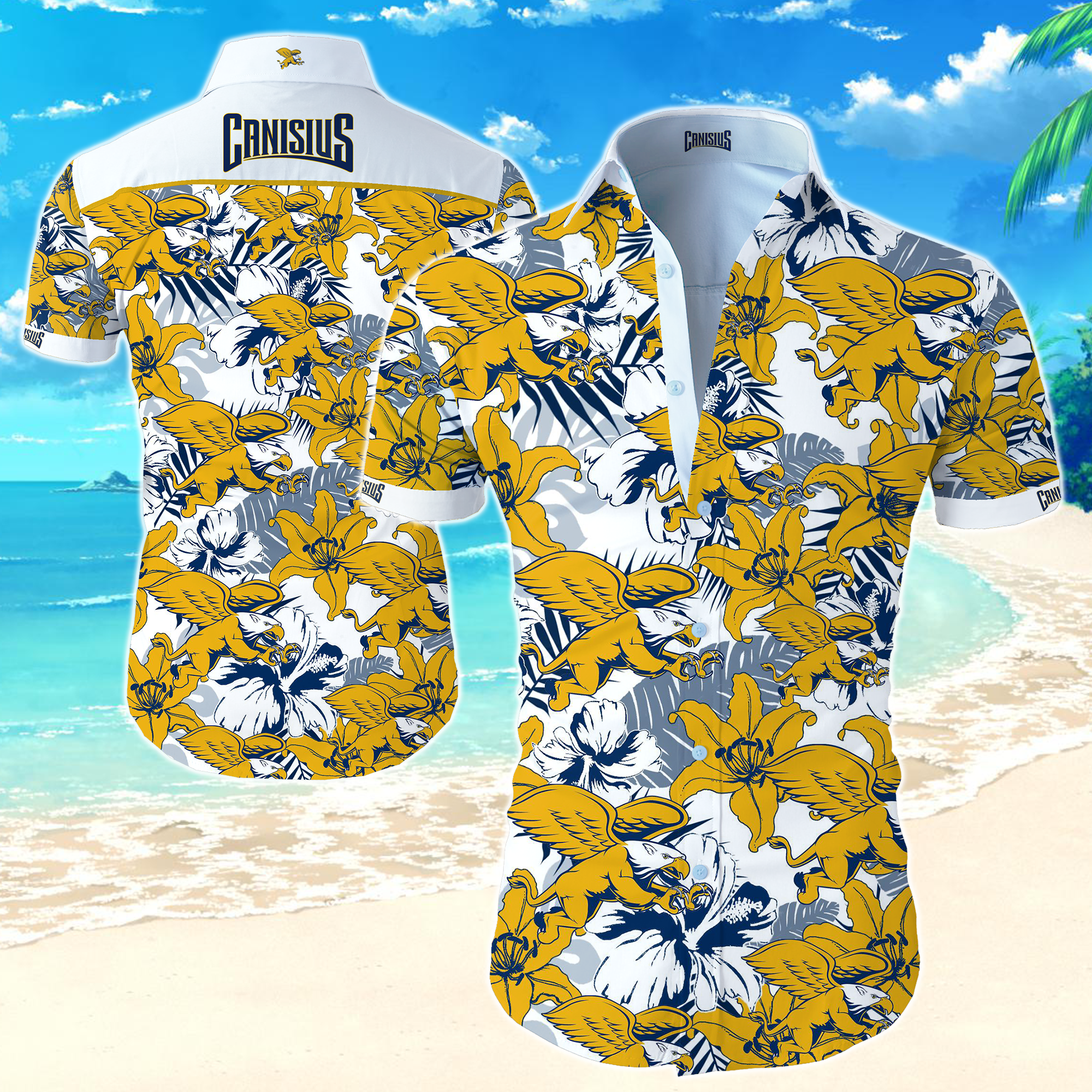 Canisius Golden Griffins Hawaiian Shirt Summer Button Up