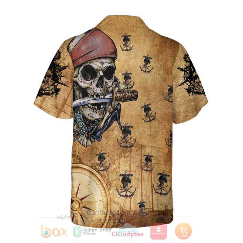 Captain Pirate Skull Hawaiian Shirt