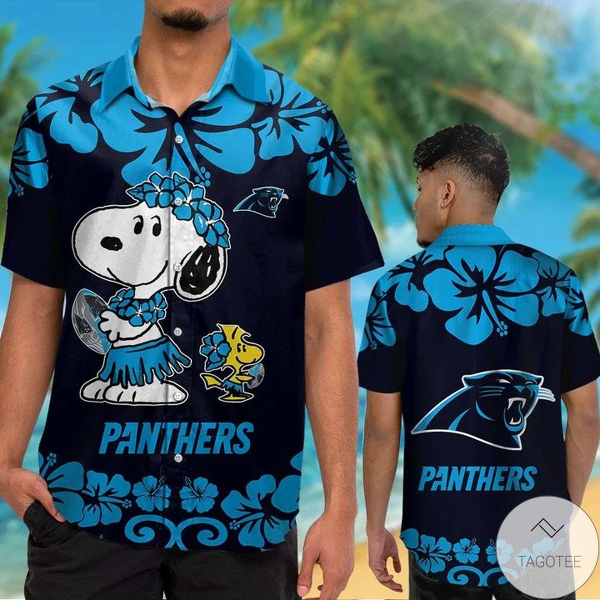 Carolina Panthers & Snoopy Hawaiian Shirt