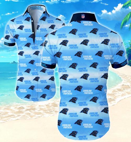 Carolina Panthers Mini Hawaiian Shirt Summer Button Up