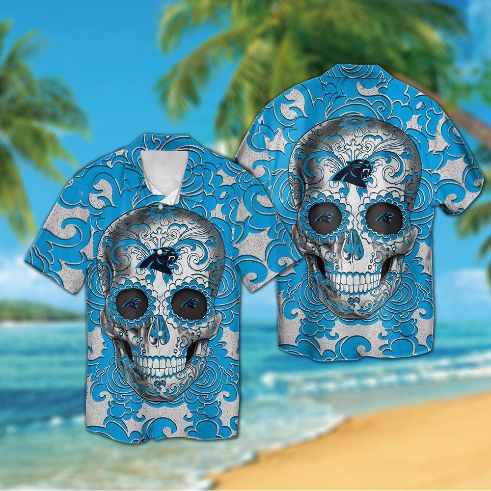 Carolina Panthers Sugar Skull Hawaiian Shirt Hot Trendy Summer 2024