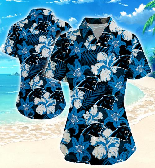 Carolina Panthers Women Hawaiian Shirt Summer Button Up