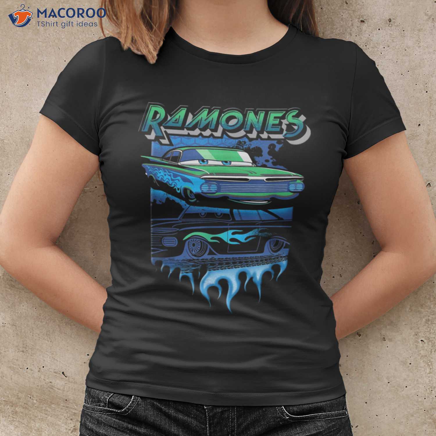 Cars Ramones Big Flames T-Shirt, Cool Presents For Dad