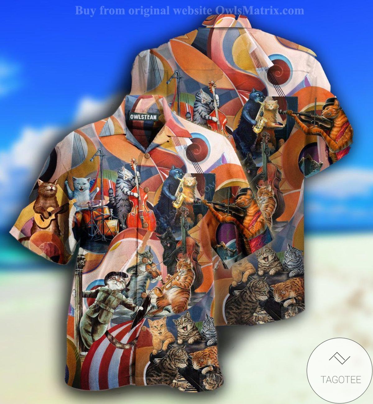 Cat Amazing Musical Band Hawaiian Shirt