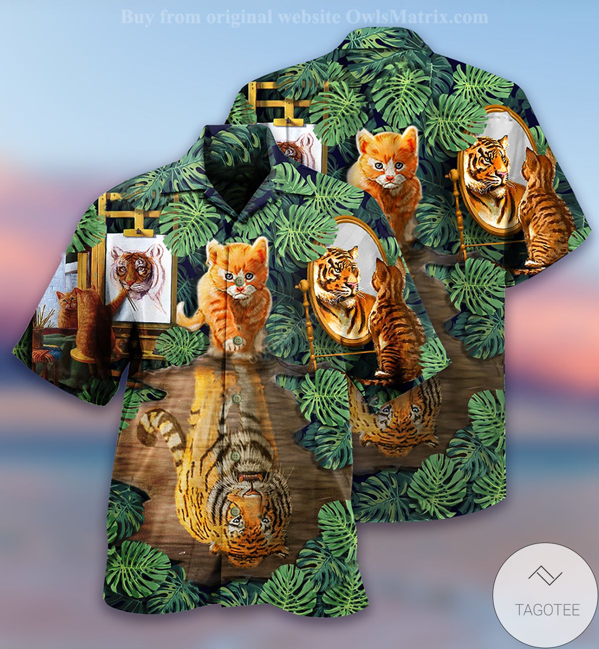 Cat And Tiger Hawaiian Shirt