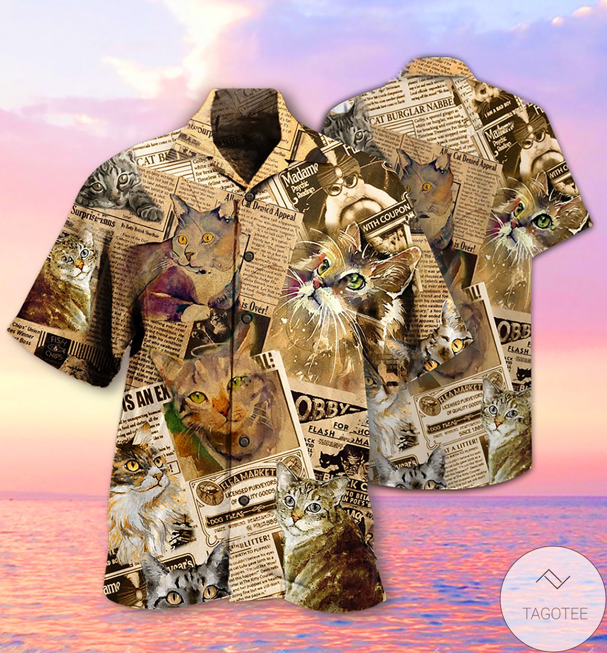 Cat Journal Vintage Hawaiian Shirt