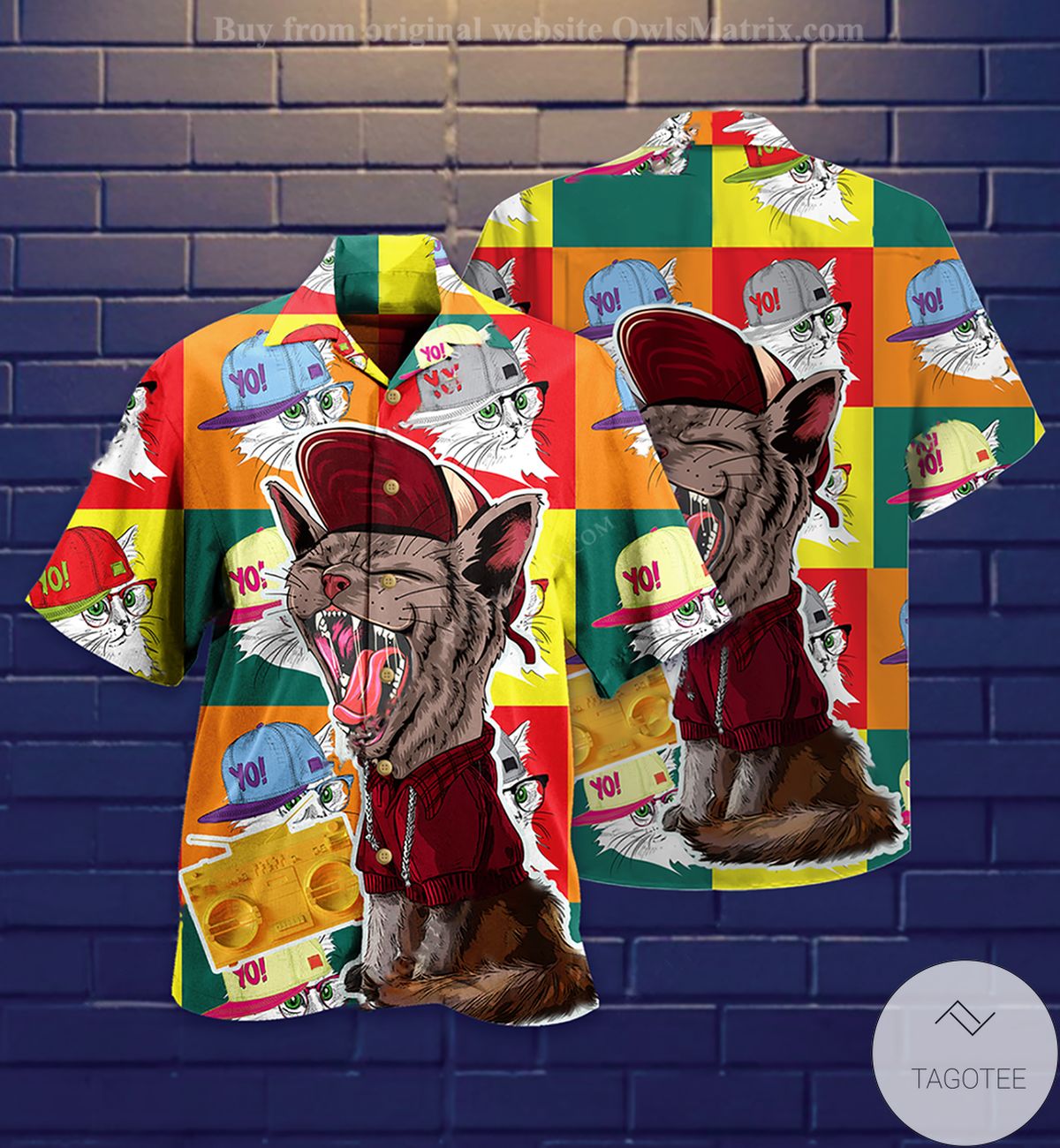 Cat Yoyo Style Hawaiian Shirt