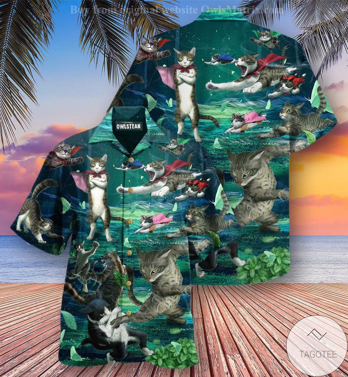 Cats Epic Fight Hawaiian Shirt