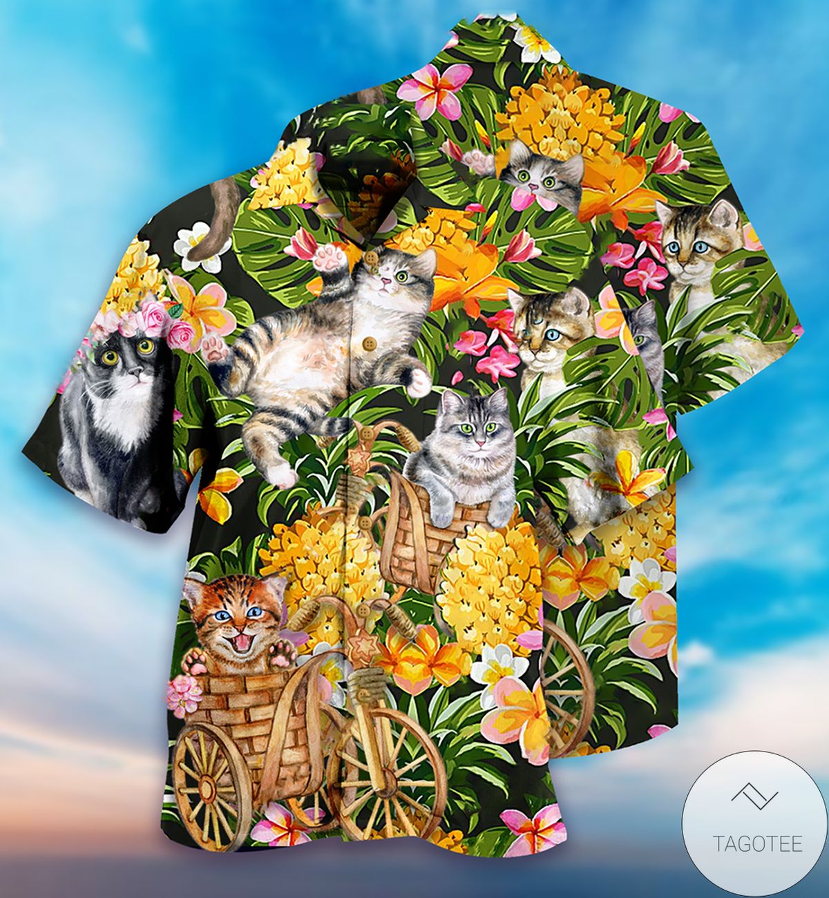 Cats Lovely And Flowers Garden Hawaiian Shirt