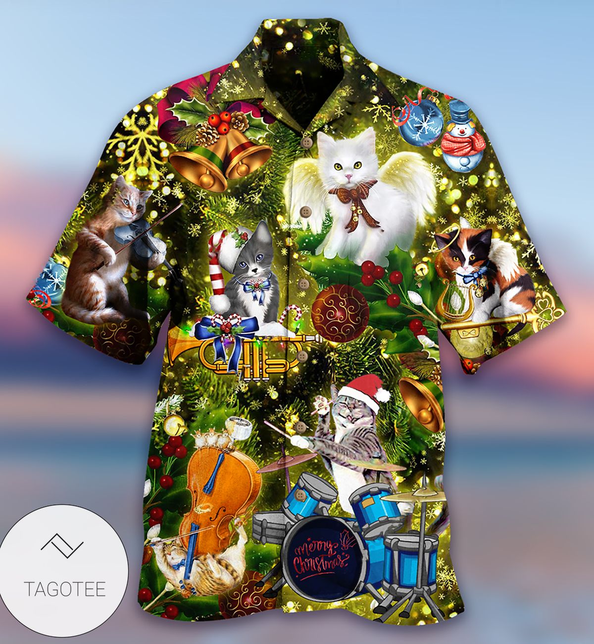 Cats Merry Christmas Angel Limited Edition Hawaiian Shirt