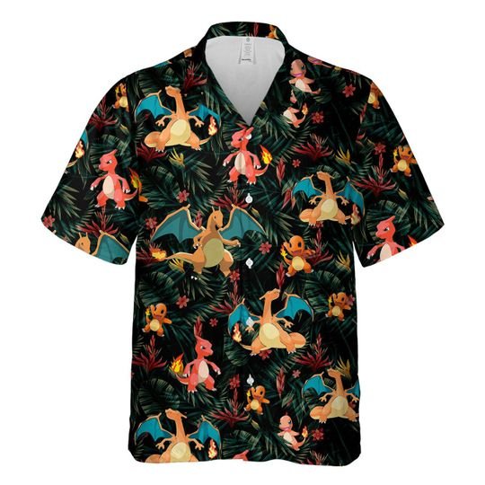 Chamander Evolution Hawaiian Shirt