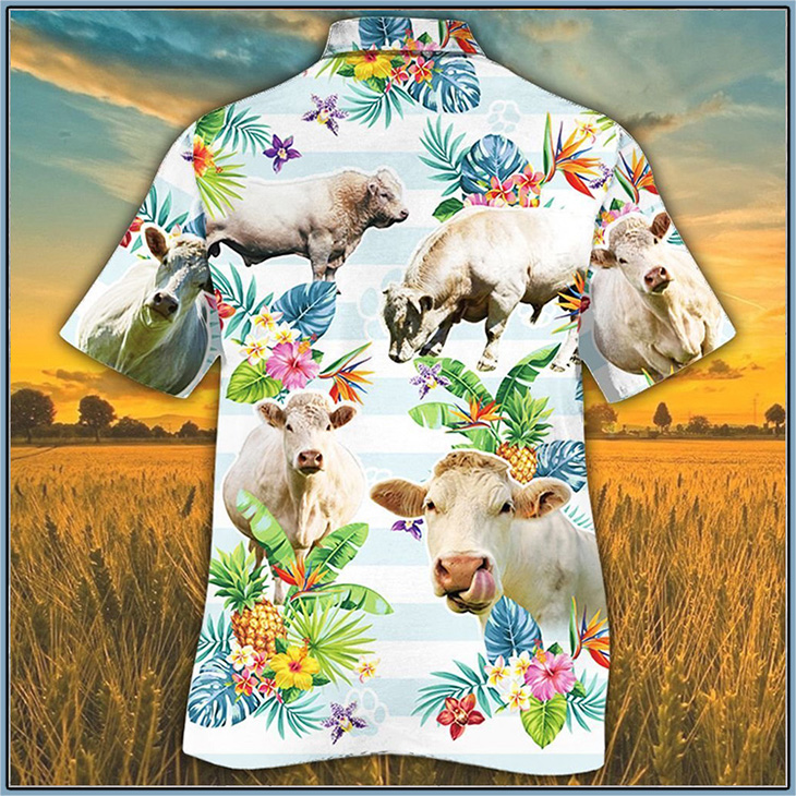 Charolais Tropical Flower Hawaiian Shirt