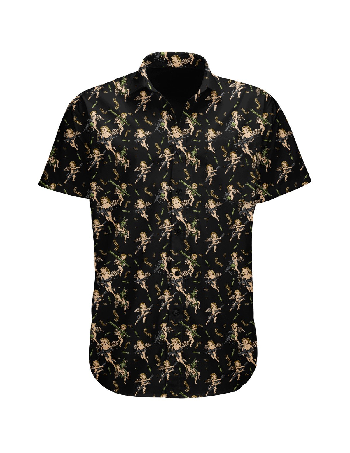 Cherub Button-Up Hawaiian Shirt