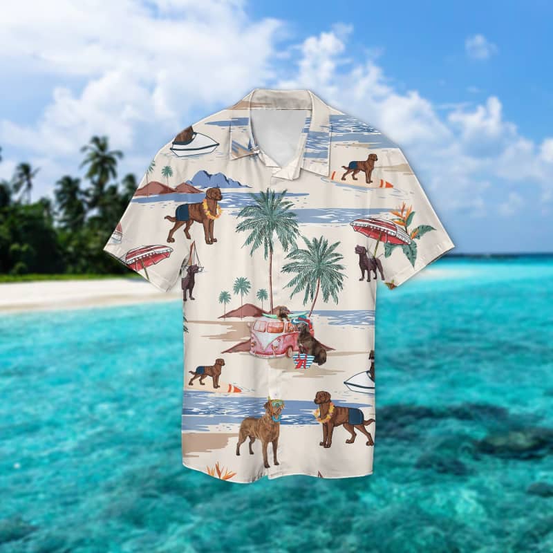 Chesapeake Bay Retriever Beach Hawaiian Shirt