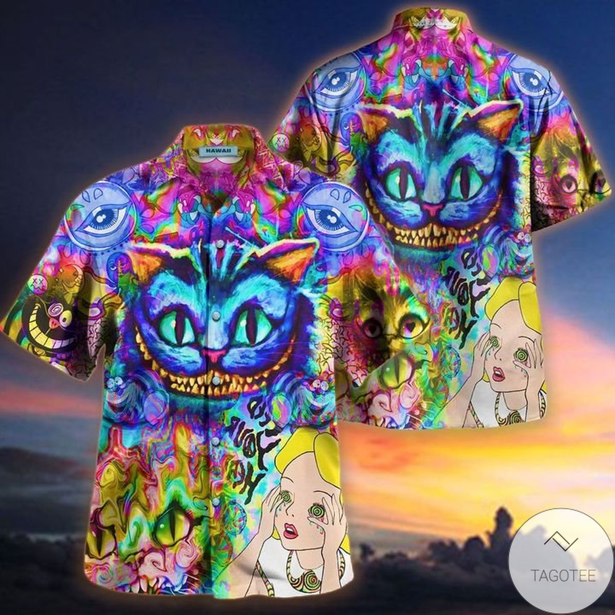 Cheshire Cat Welcome To The Wonderful World Hawaiian Shirt