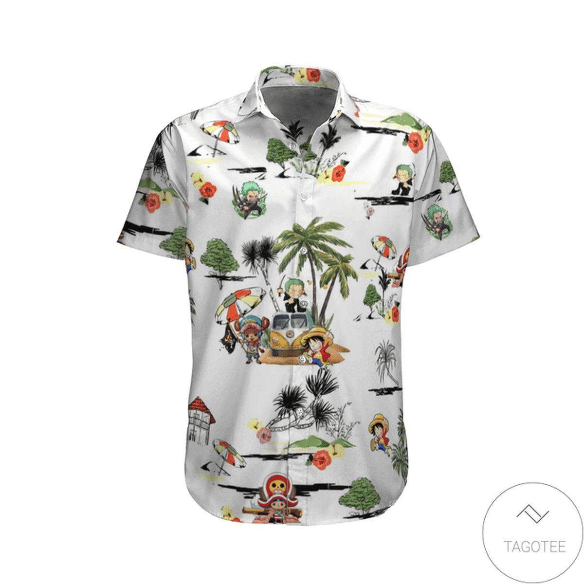 Chibi One Piece In The Beach Vacation Hawaiian Shirt