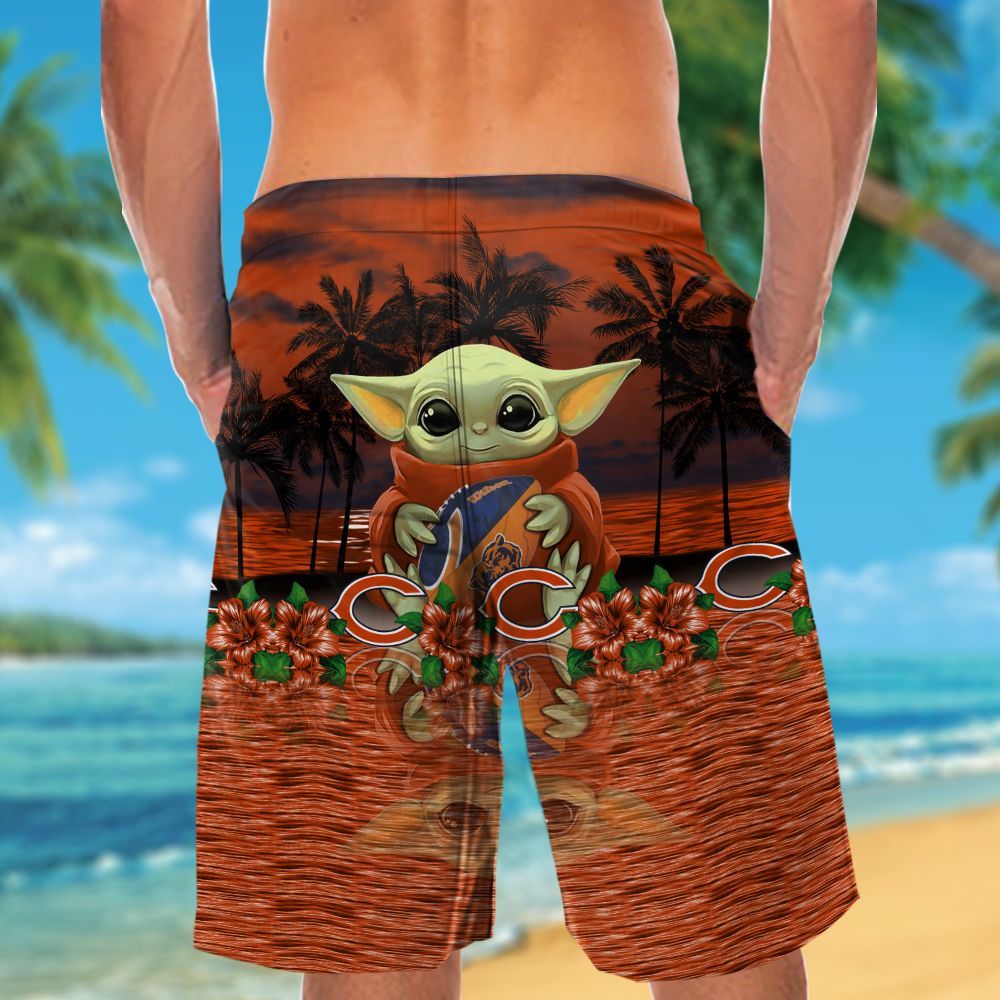 Chicago Bears & Baby Yoda Hawaiian Shirt Hot Trendy Summer 2024