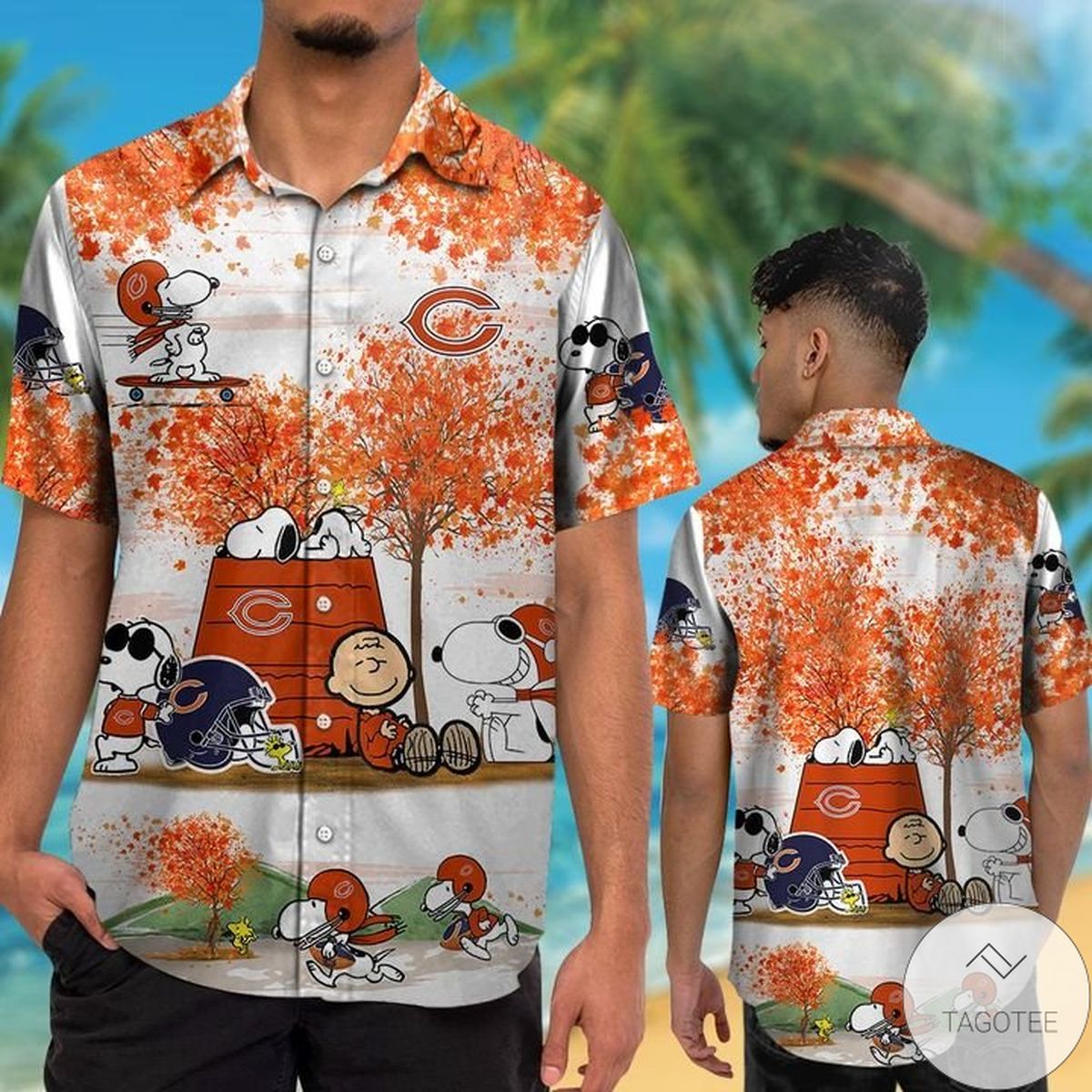 Chicago Bears Snoopy Autumn Hawaiian Shirt