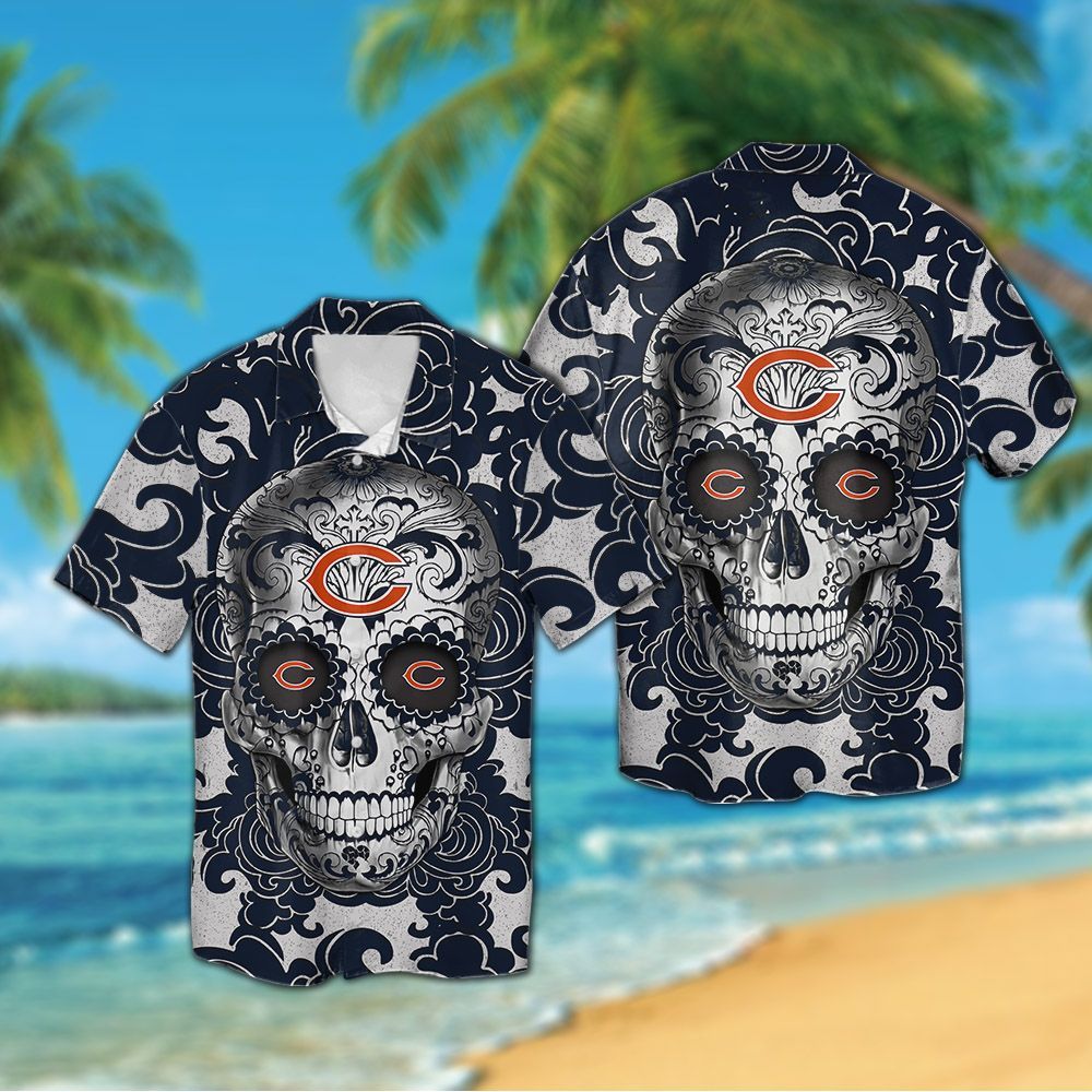 Chicago Bears Sugar Skull Hawaiian Shirt Hot Trendy Summer 2024