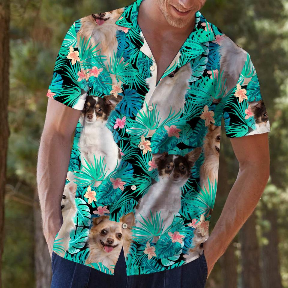Chihuahua Tropical Hawaiian Shirt