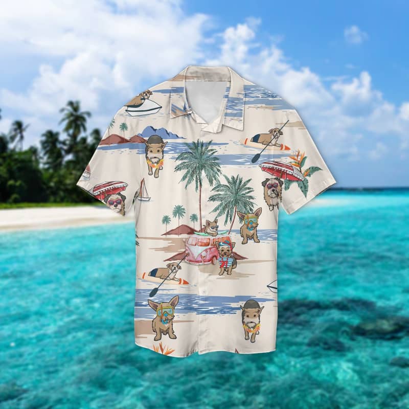 Chorkie Beach Hawaiian Shirt
