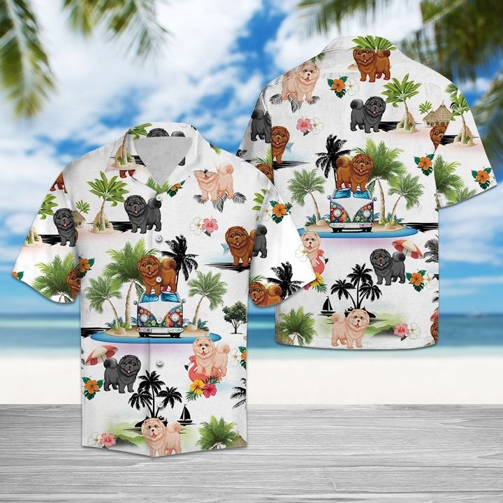 Chow Chow Vacation Hawaiian Shirt Summer Button Up