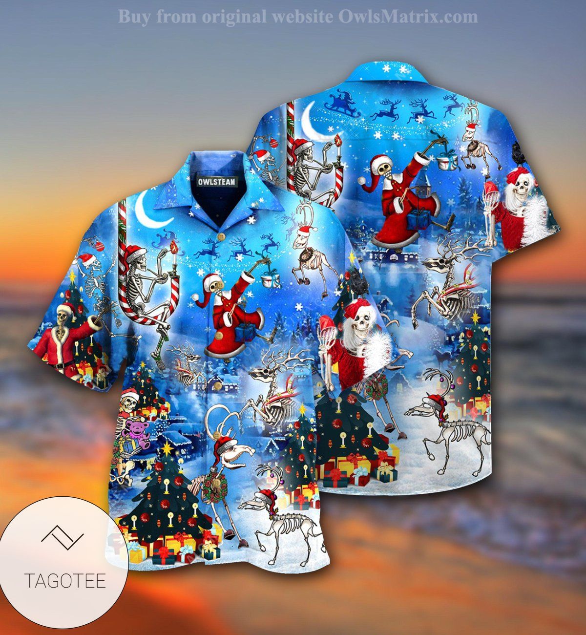 Christmas And Skull Merry Xmas Limited Hawaiian Shirt