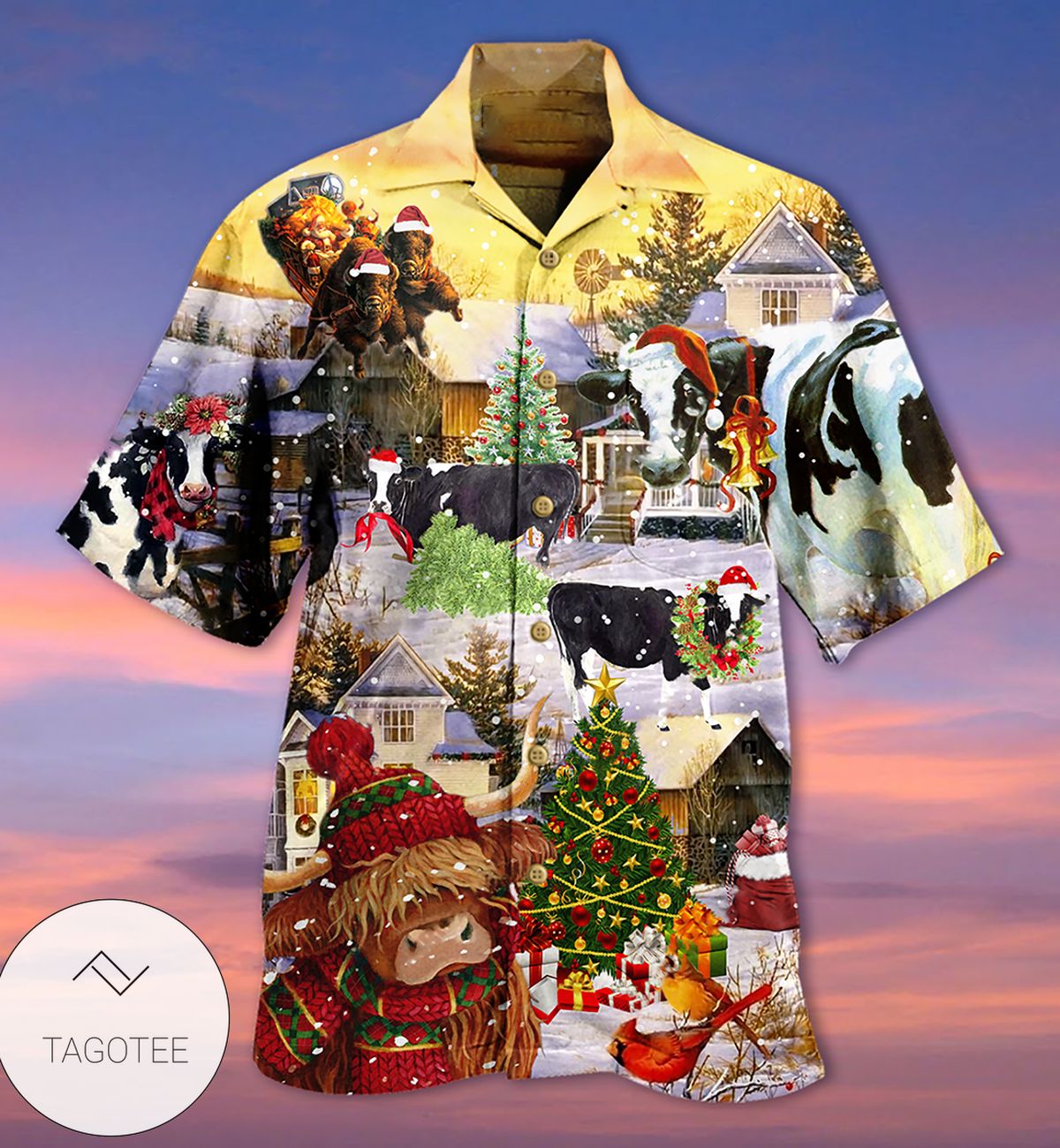 Christmas Cows Love Animals Love Limited Edition Hawaiian Shirt