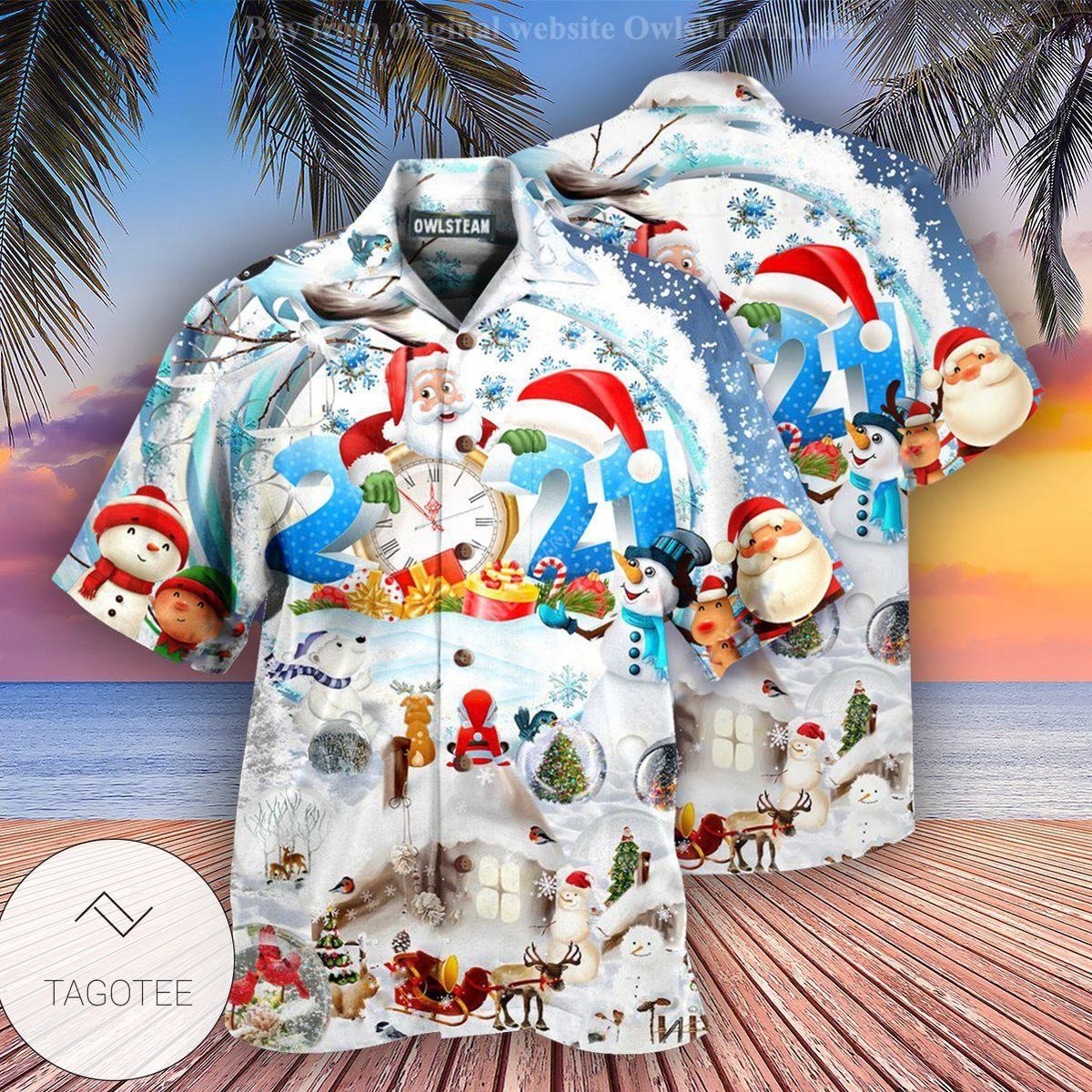 Christmas Have A Sparkling New Year Edition Hawaiian Shirt Tagotee