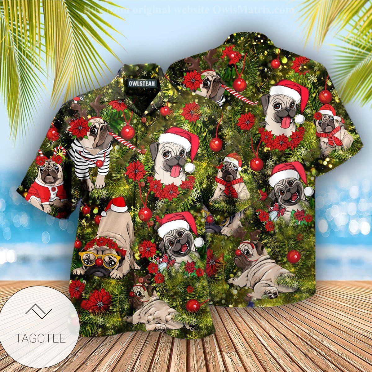 Christmas Have Yourself A Merry Little Pugmas Edition Hawaiian Shirt