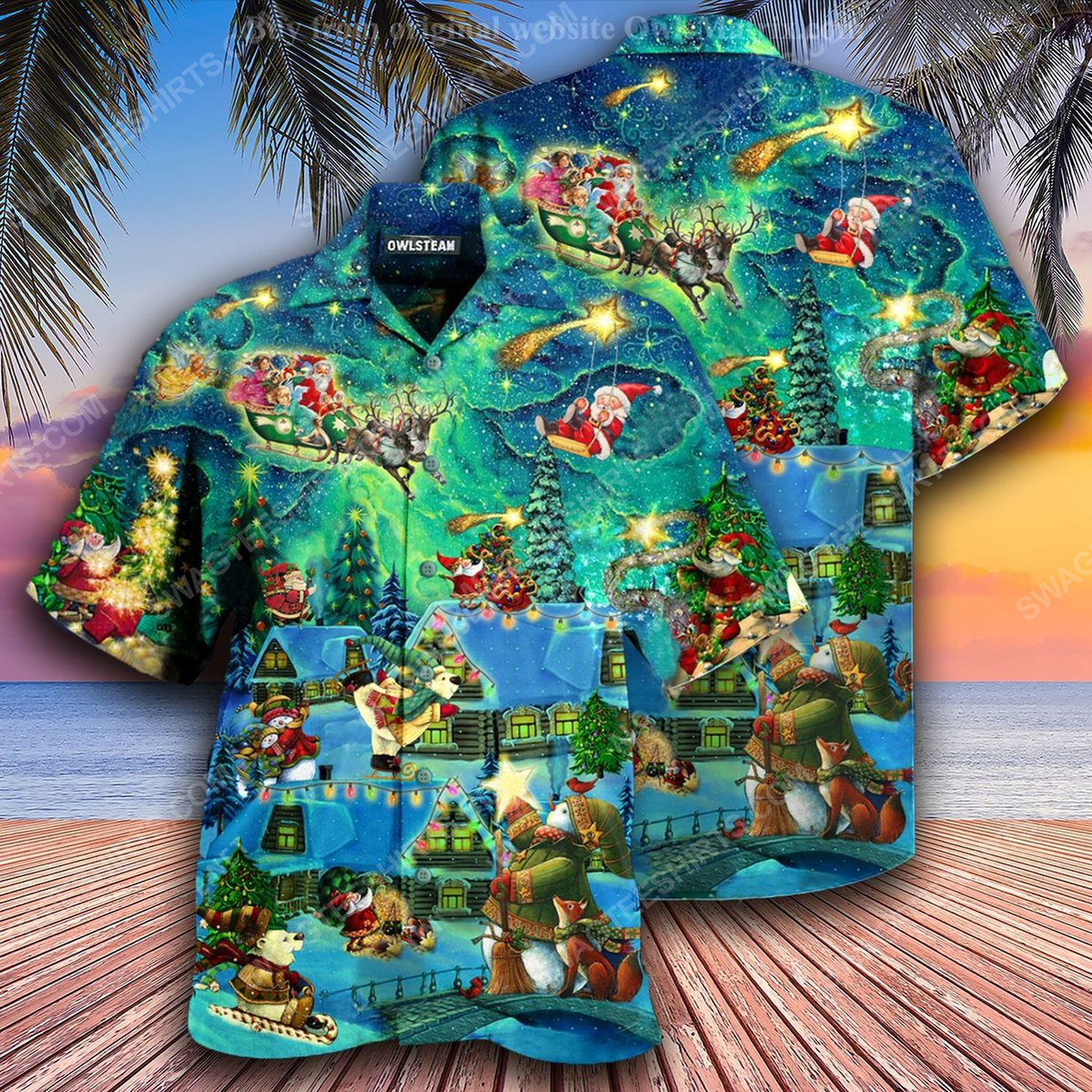 Christmas Holiday The Magical Night Full Print Hawaiian Shirt