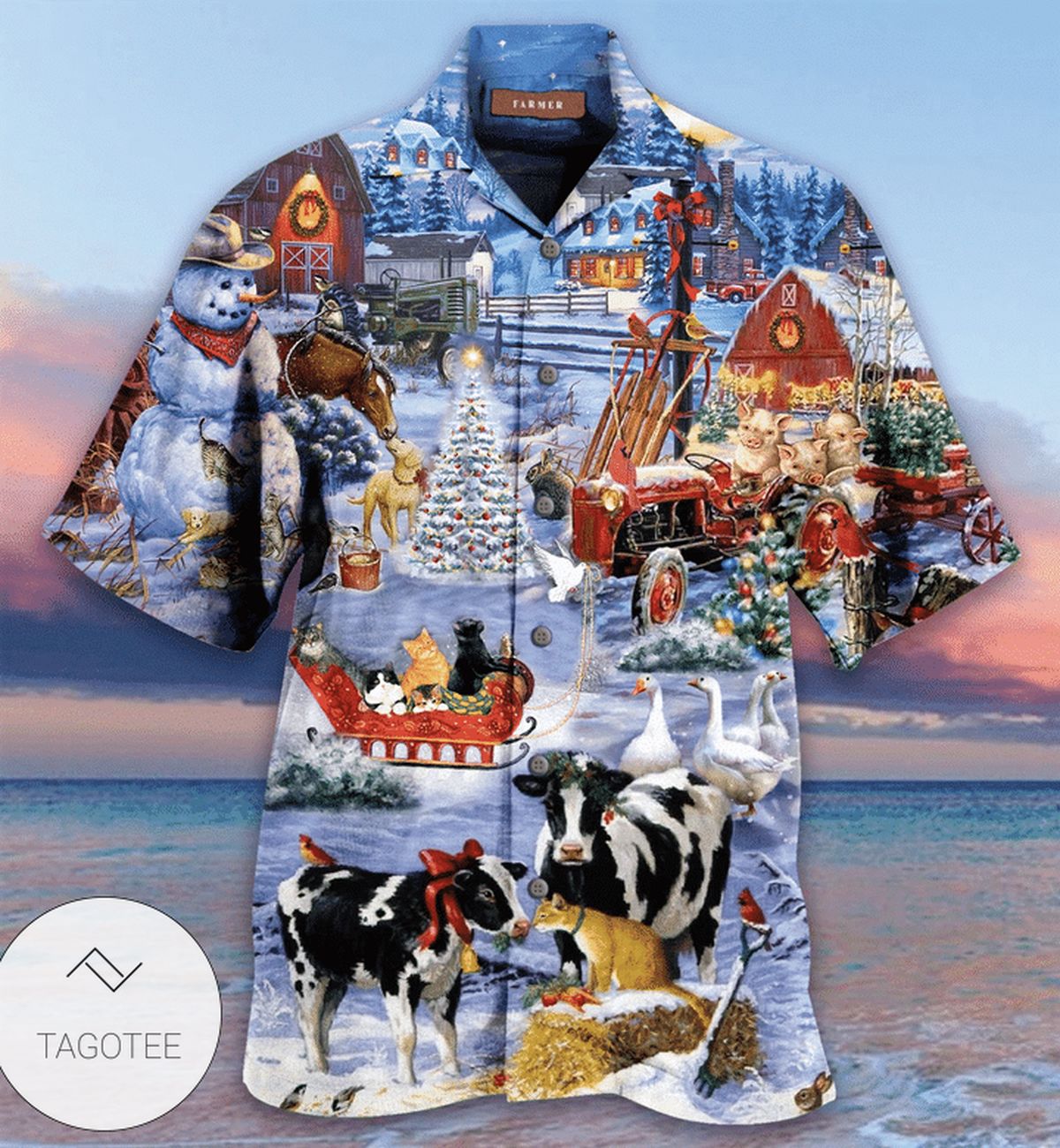 Christmas Love Farm Hawaiian Shirt- Tagotee