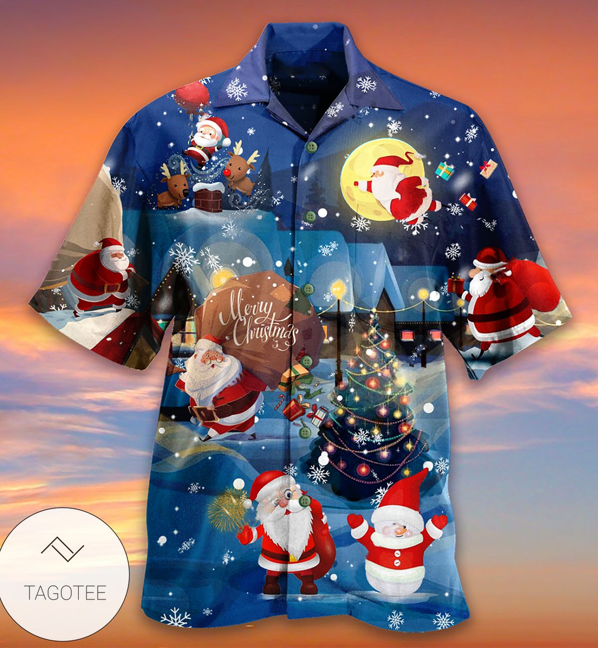 Christmas Love Santa And Gifts Limited Edition Hawaiian Shirt  Tagotee