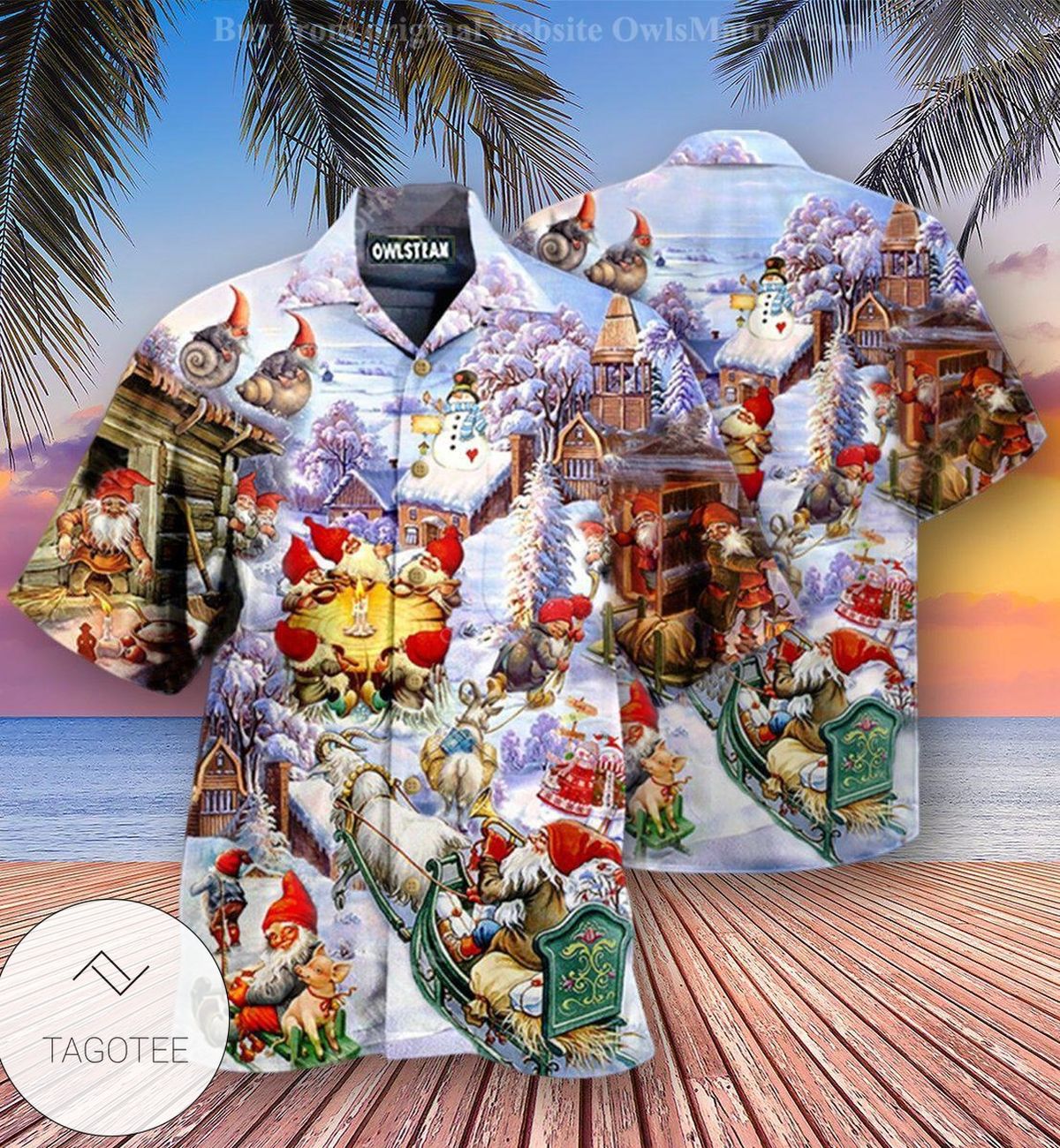 Christmas Oh Santa Claus Gnomes Edition Hawaiian Shirt