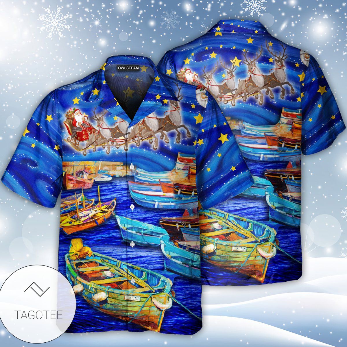 Christmas Santa Boat Hawaiian Shirt- Tagotee