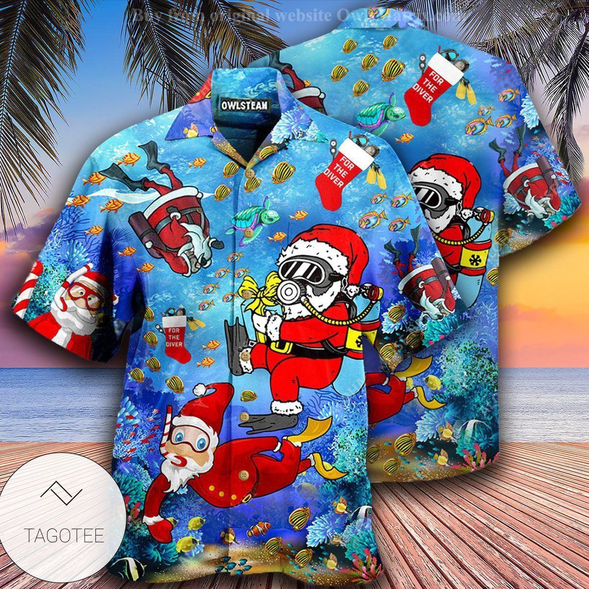 Christmas Santa Claus Dives Edition Hawaiian Shirt  Tagotee