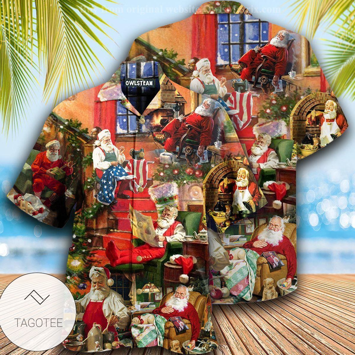 Christmas Santa Claus In Daily Life Edition Hawaiian Shirt
