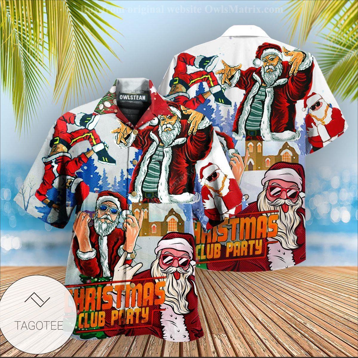 Christmas Santa Dances Like A Star Edition Hawaiian Shirt