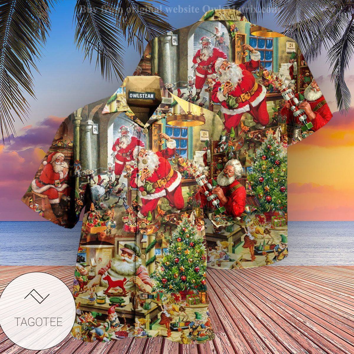 Christmas Santa?S Toy Workshop Edition Hawaiian Shirt