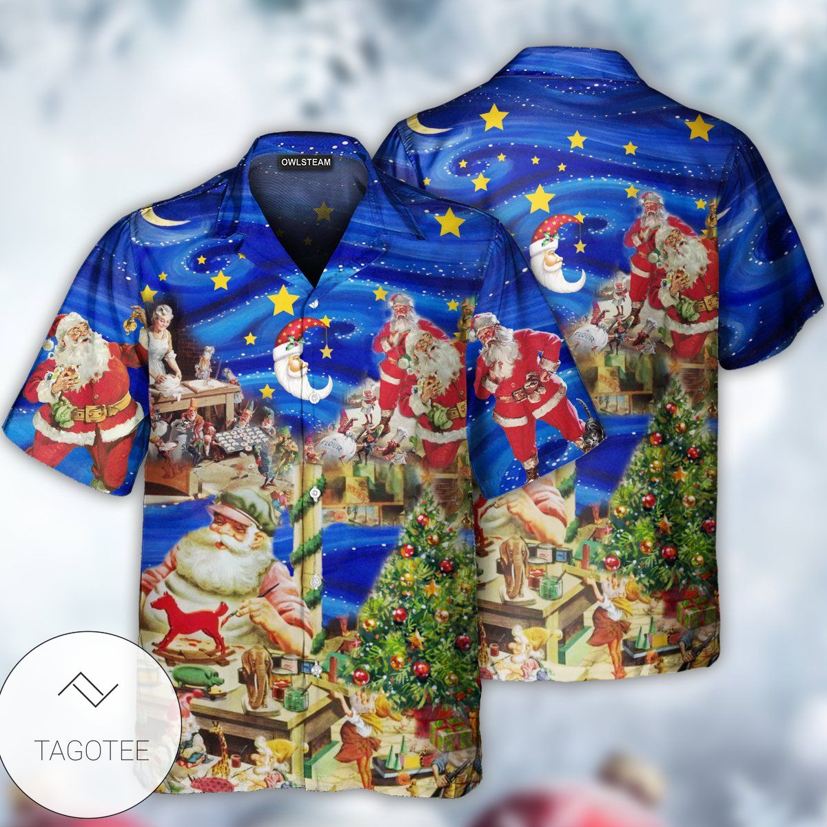 Christmas Santa?S Toy Workshop Hawaiian Shirt- Tagotee
