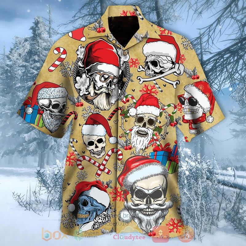 Christmas Skull Hawaiian Shirt