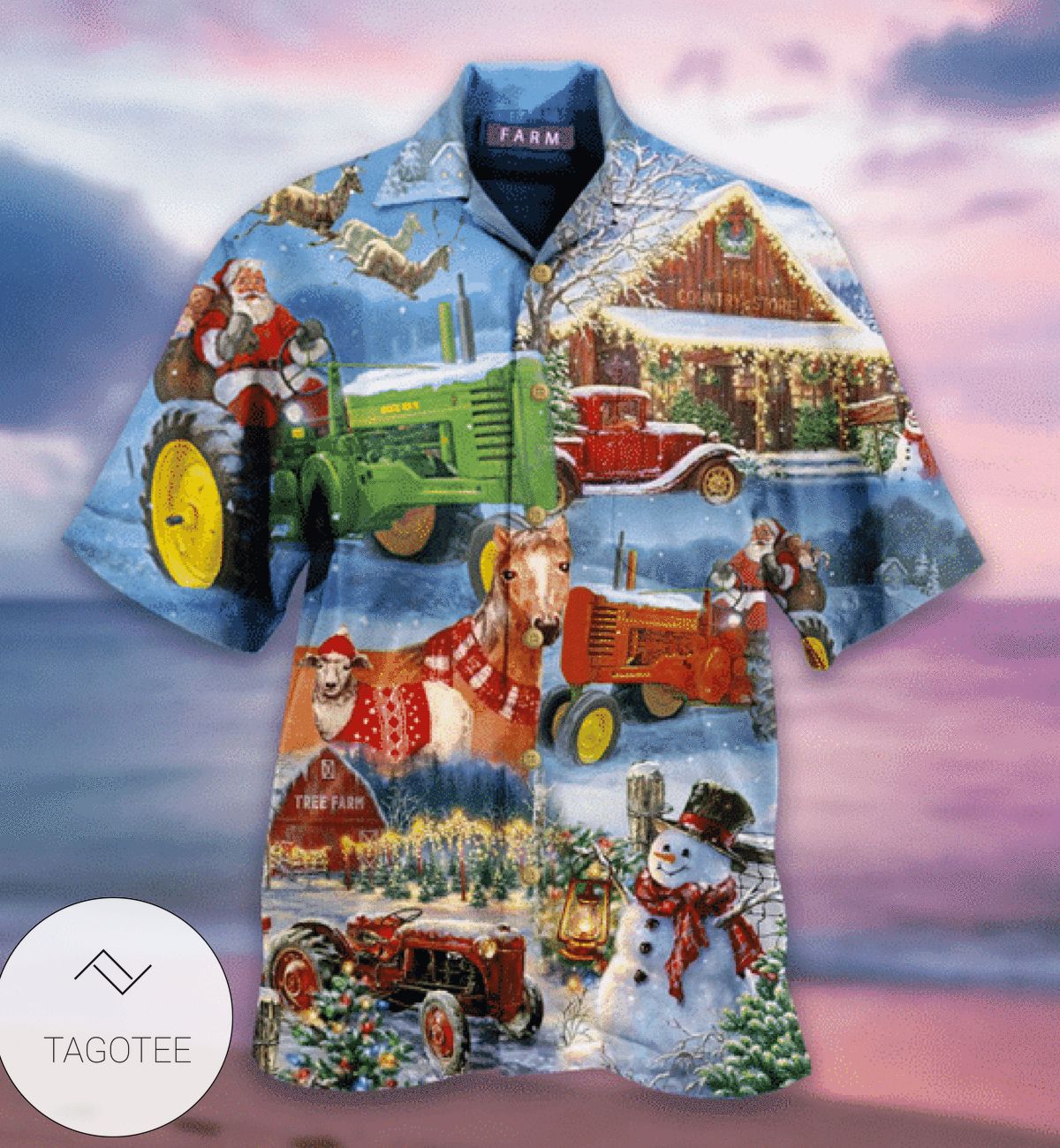 Christmas To Farm Happiness Hawaiian Shirt